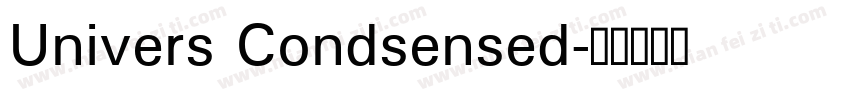 Univers Condsensed字体转换